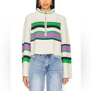 Free People Greta Half Zip in Sugar Swirl